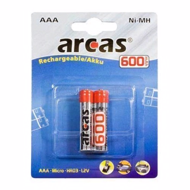 Arcas LR03 / AAA Genopladelige batterier 600 mAh (2 stk) 